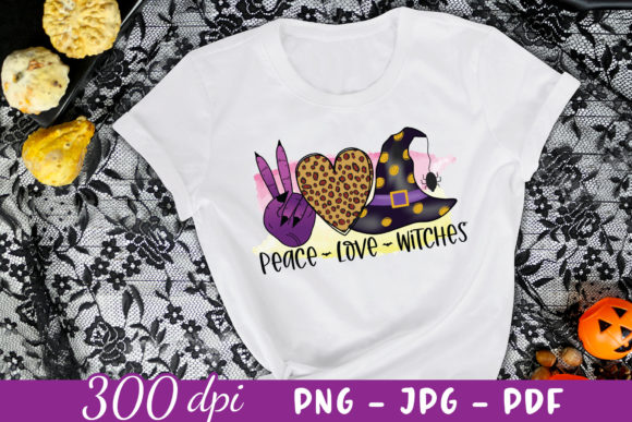 Peace Love Witches PNG, Sublimation PNG